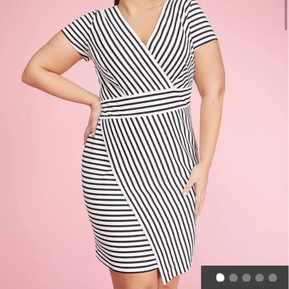 STRIPED SHEATH DRESS
